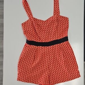 NWOT Molly Bracken Vibrant Orange Patterned Skort